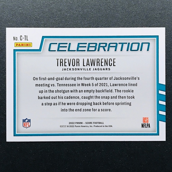 Trevor Lawrence - 2022 Score Celebration #C-TL - Picture 2 of 2